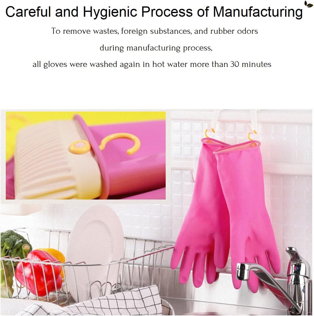 Guantes goma antideslizantes reutilizables impermeables para hogar
