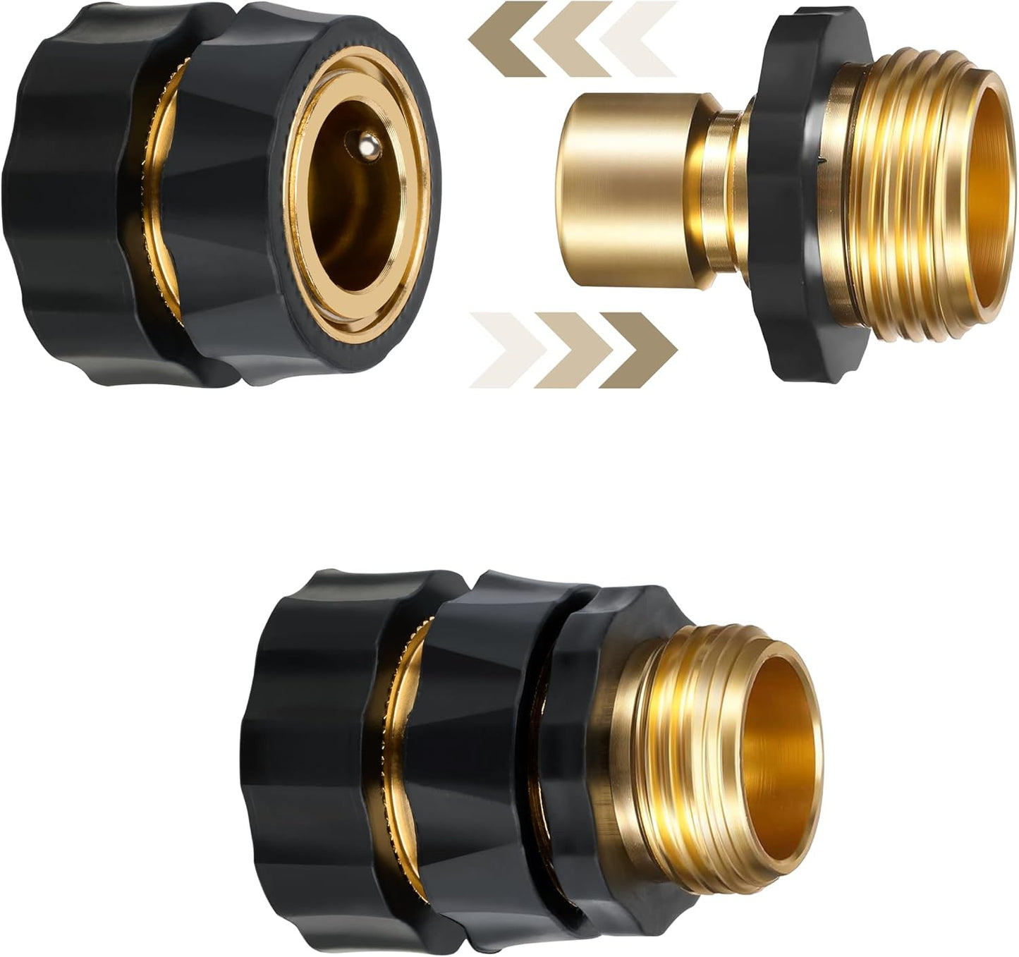 Conector rápido 3/4pulg adaptador manguera jardín