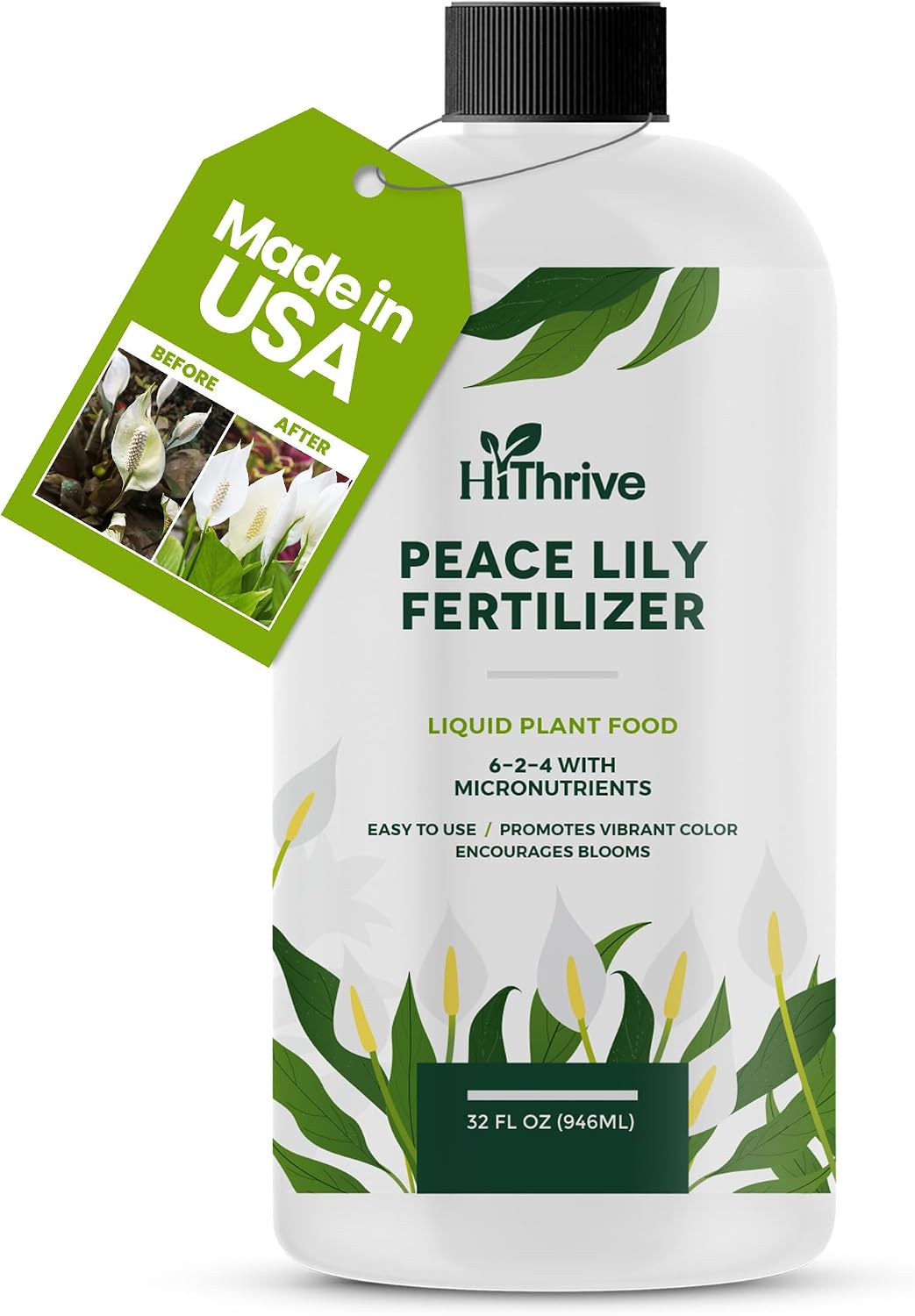 Fertilizante líquido lirio de la paz 32oz 192gal nutrientes