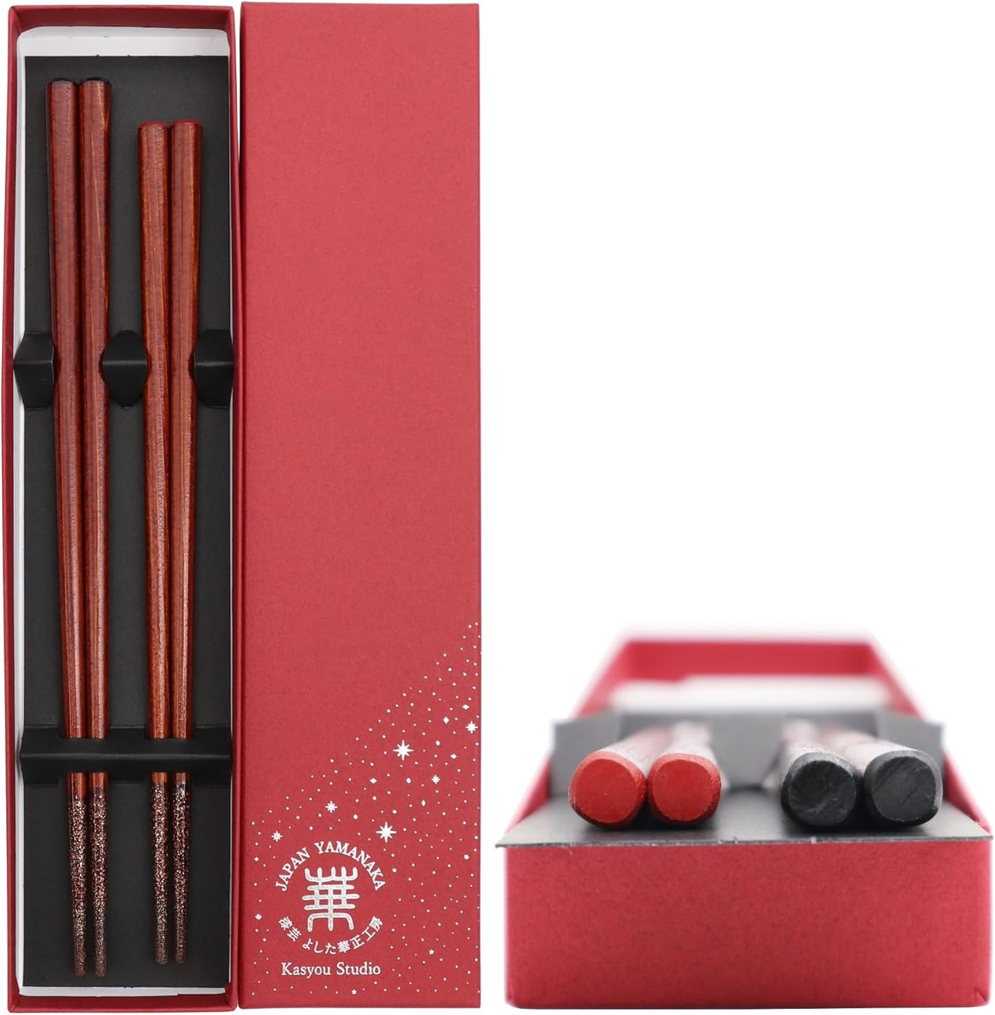Palillos madera Noto Hiba lacado tradicional japonesa 2 pares