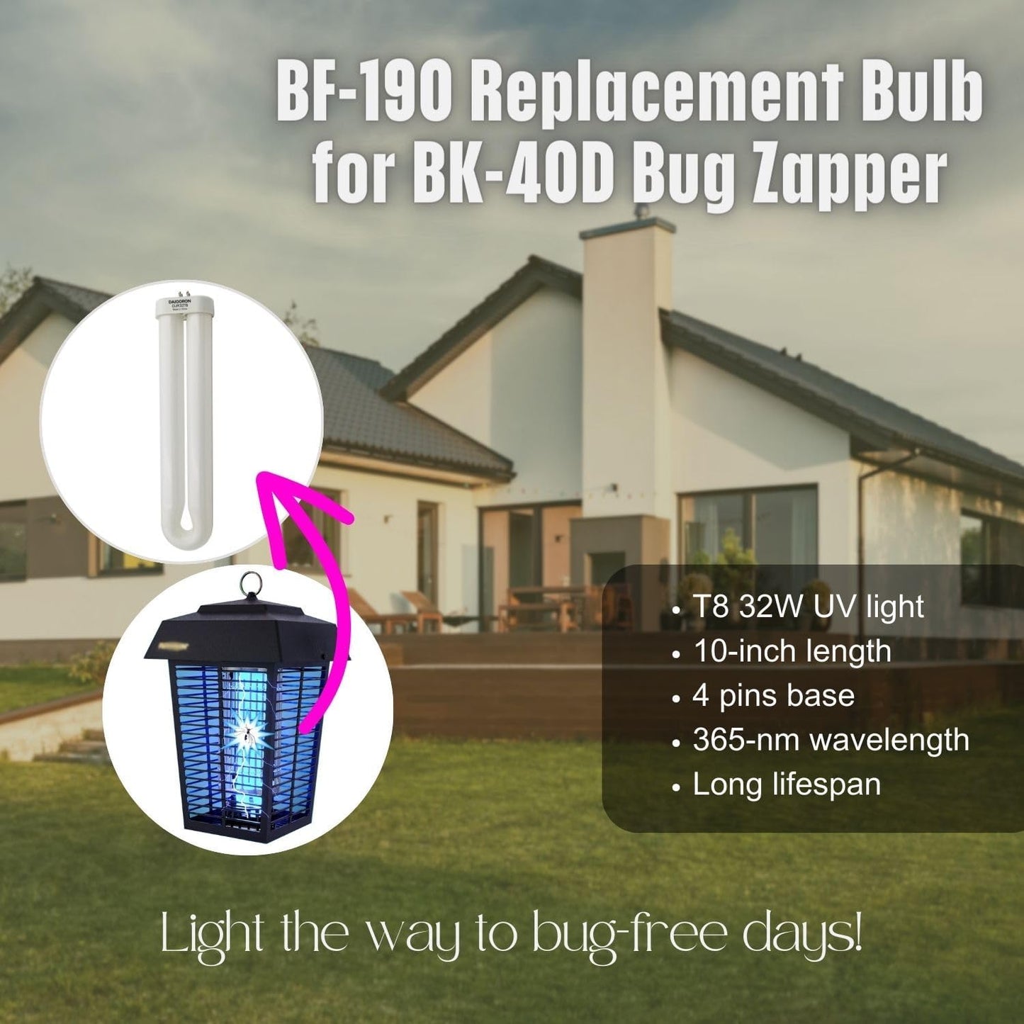 Bombilla repuesto Flowtron BK-40D 10pulg 4pines U