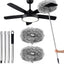 Limpiador ventilador techo poste 12-51pulg microfibra reutilizables