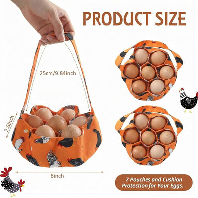 2 cestas para huevos Sweetude con 7 bolsas para Pascua, pollos y gallinas