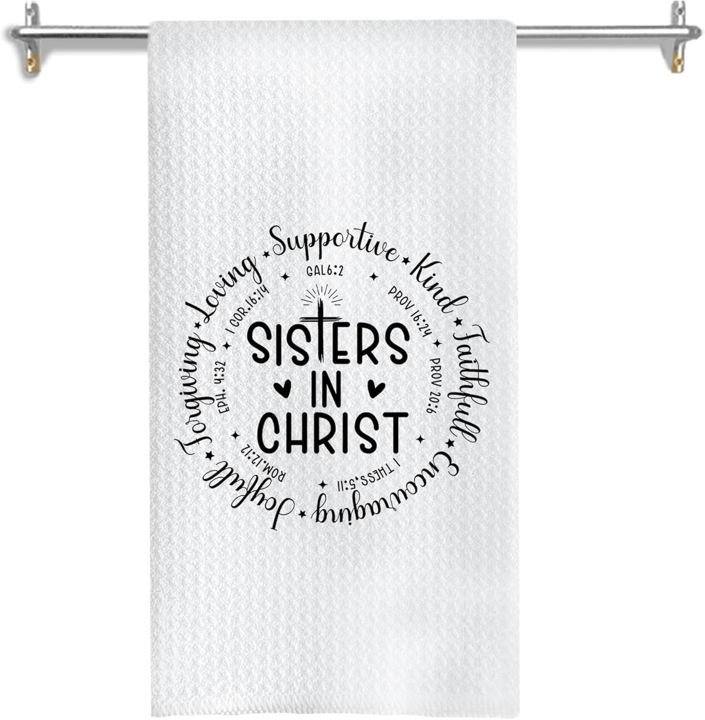 Toallas de cocina cristianas con versículo bíblico 16 x 24