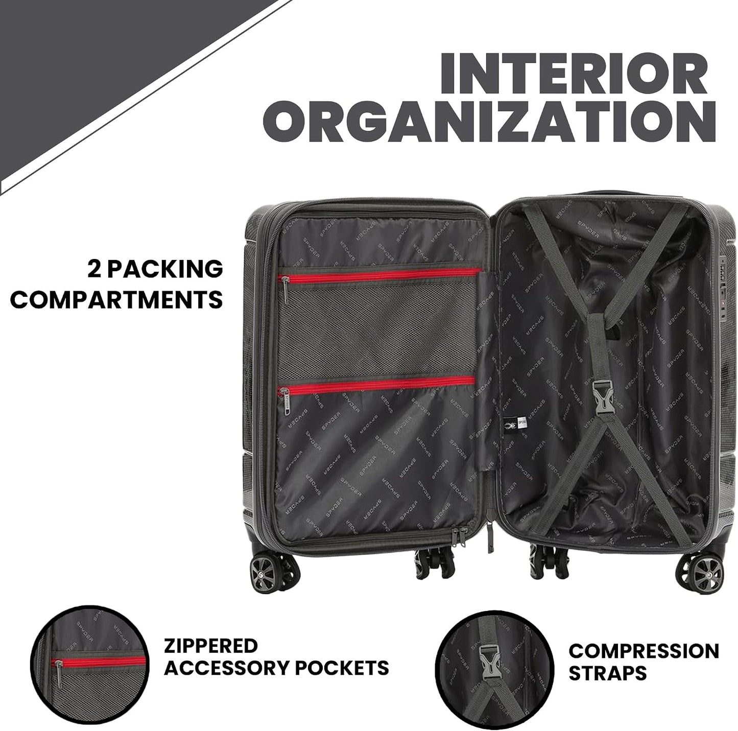 Maleta de mano estilo Matrix gris/negro