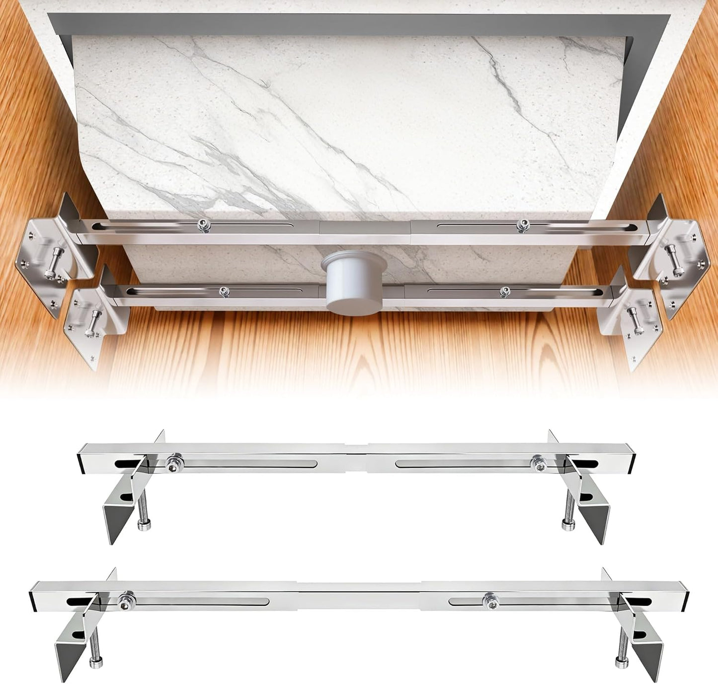 Soportes fregadero ajustables acero inox universal