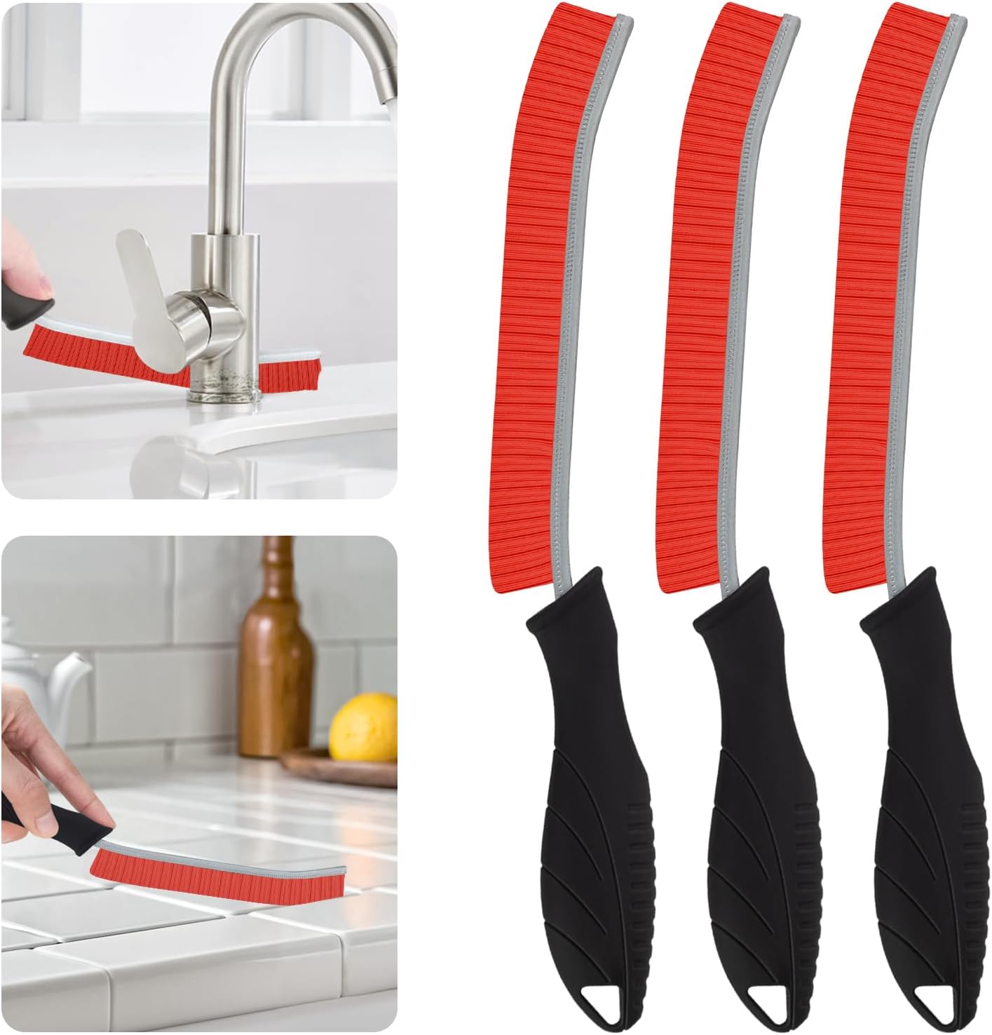 Cepillo hendiduras cerdas duras multifuncional baño