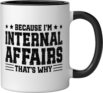 Taza de cerámica para investigador de asuntos internos police black/white