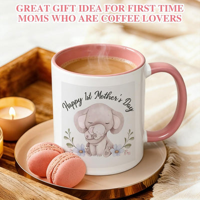 Taza para primera madre con elefante 11 oz