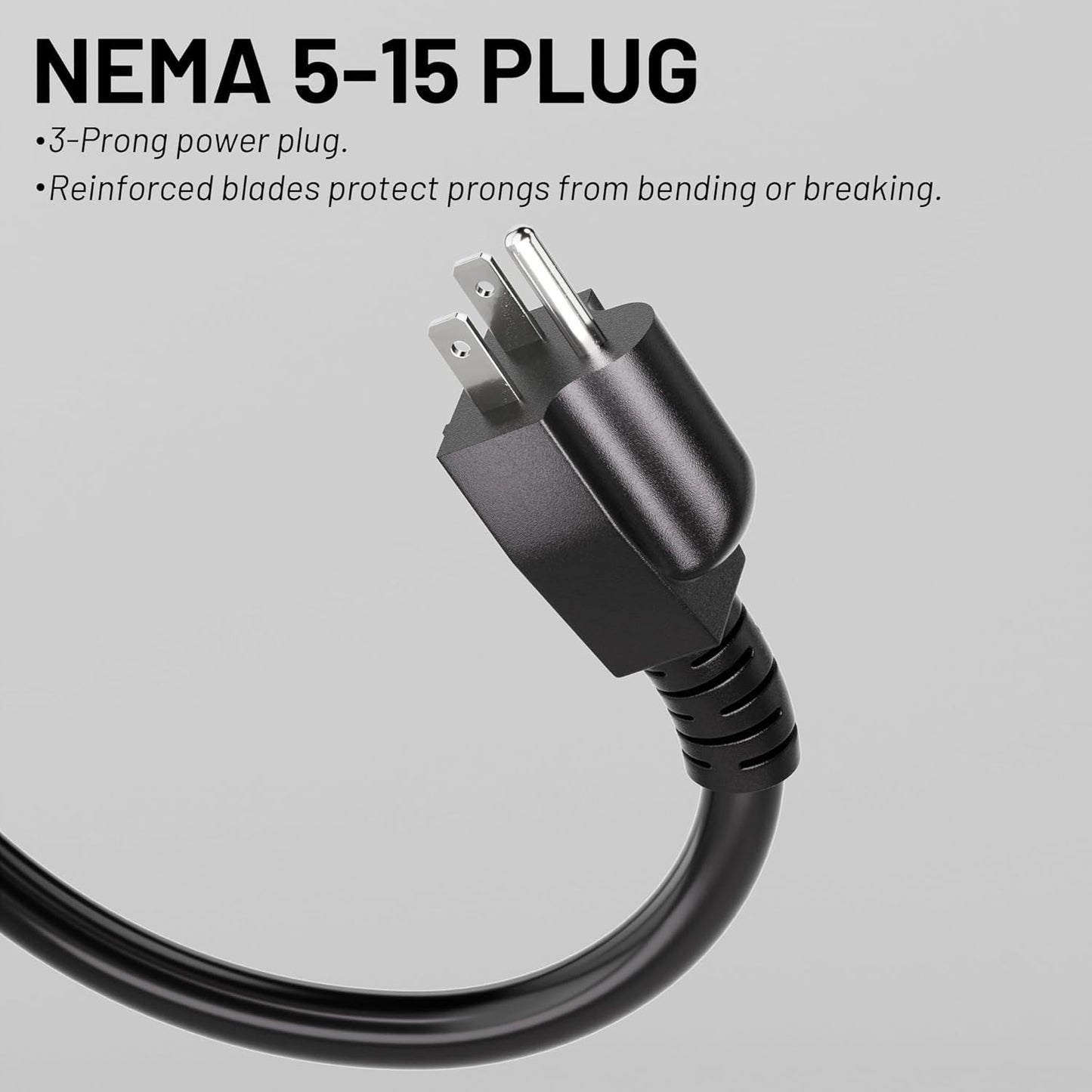 Cable 6 pies 12/3 para eléctricos negro resistente 12 AWG