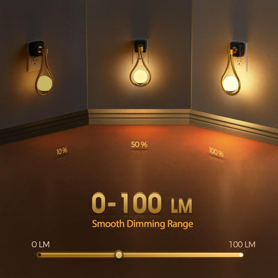 Luz nocturna LED regulable 0-100 lm rotación 330°