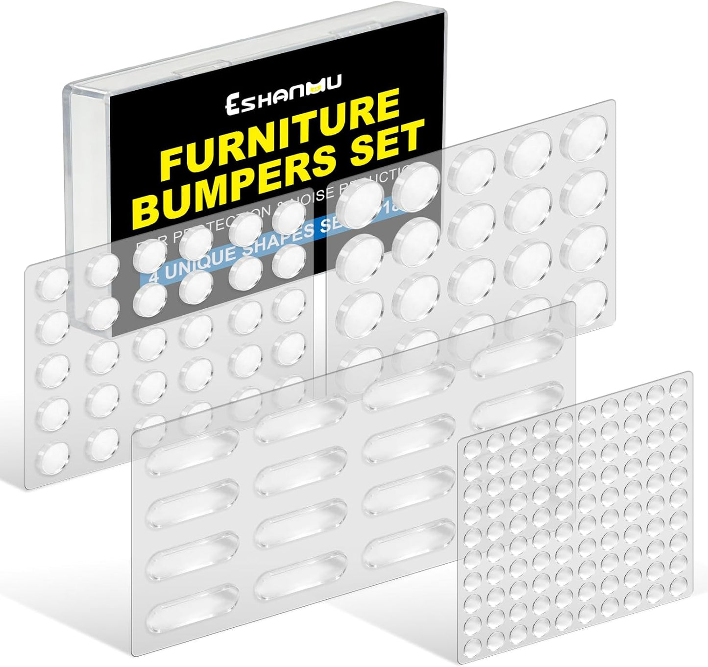 Set 182 almohadillas transparentes para parachoques puerta gabinete