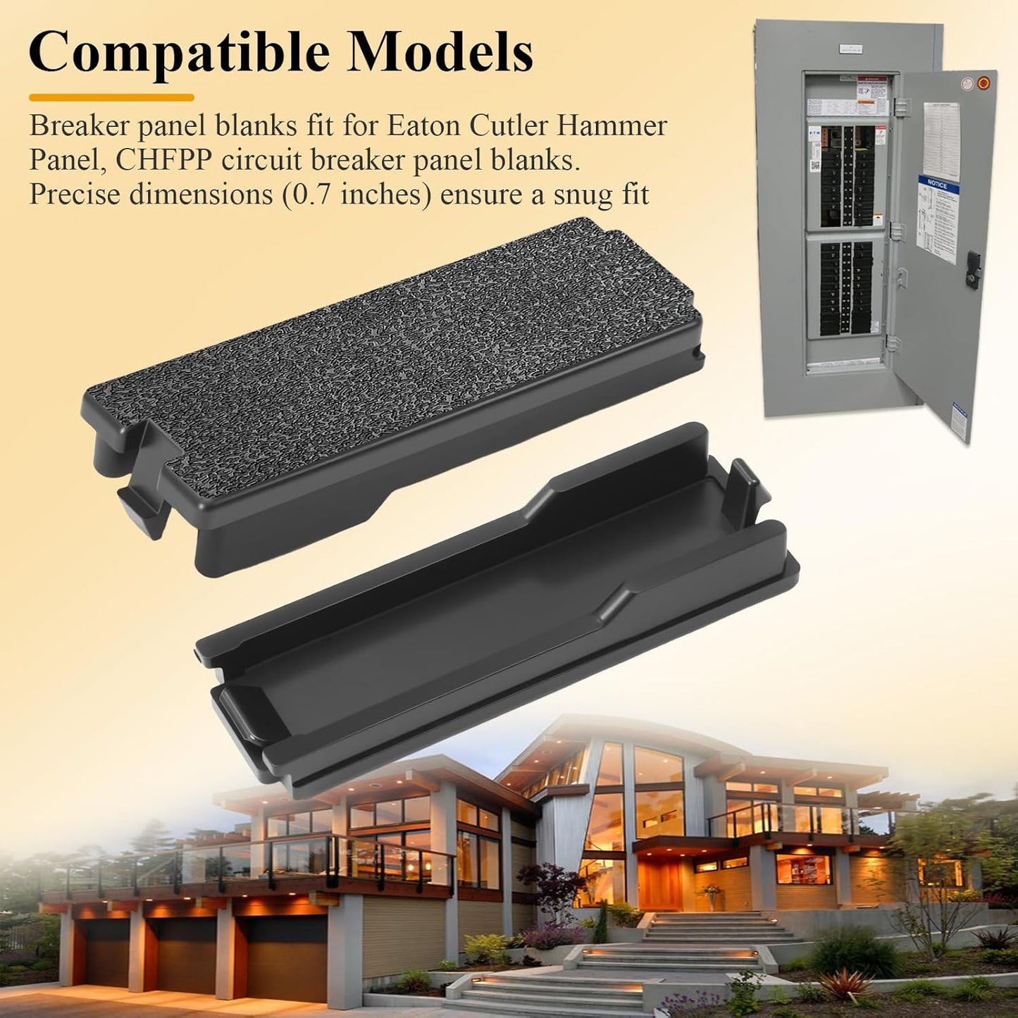 Placa llenado disyuntor 5 pzas para Eaton Cutler CHFPP blanco