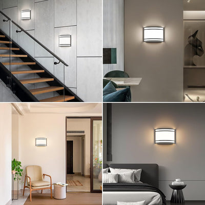 Aplique LED pared 15W 3000-5000K negro mate