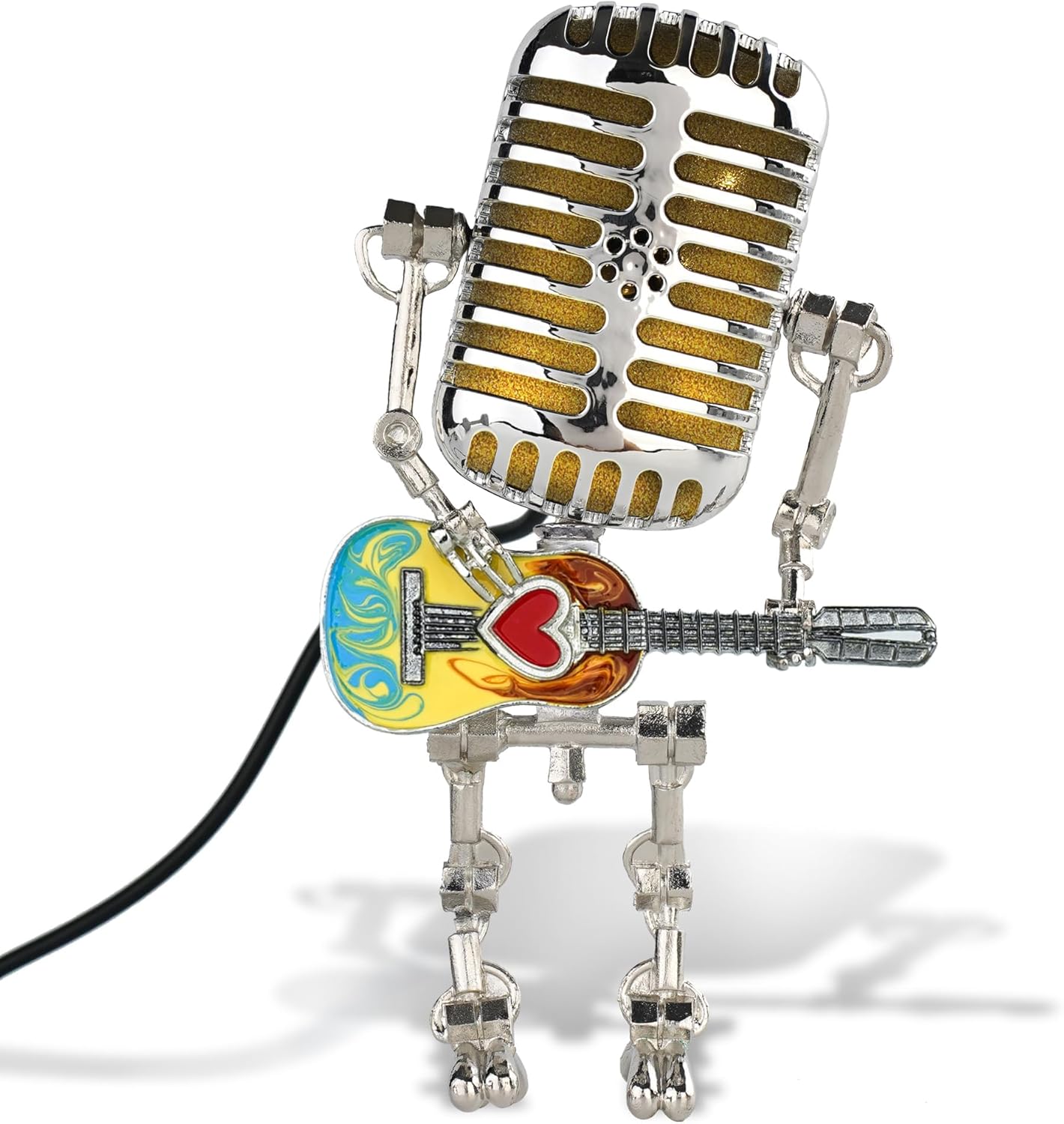 Lámpara robótica vintage guitarra y micrófono