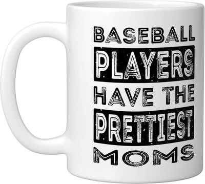 Taza cerámica para temporada de béisbol con mensaje sobre mamás
