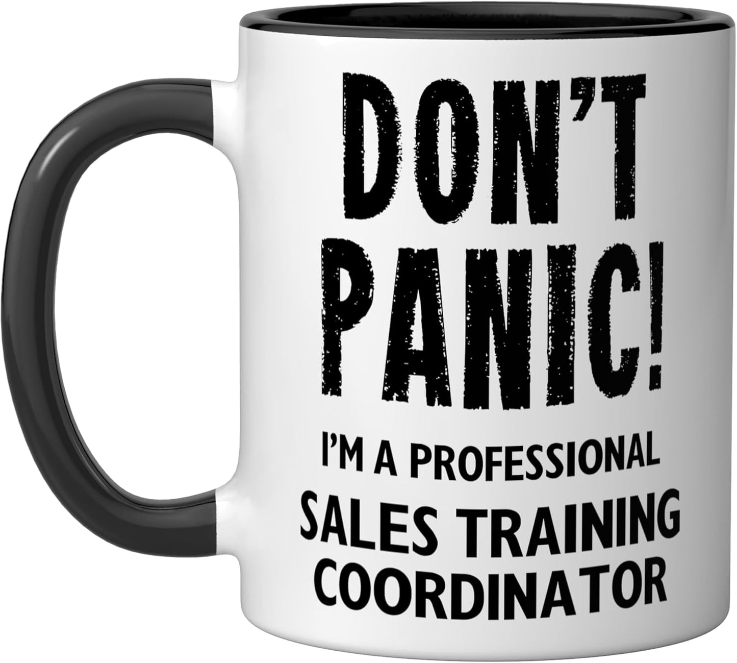 Taza Cerámica para Capacitación en Ventas Negro/Blanco