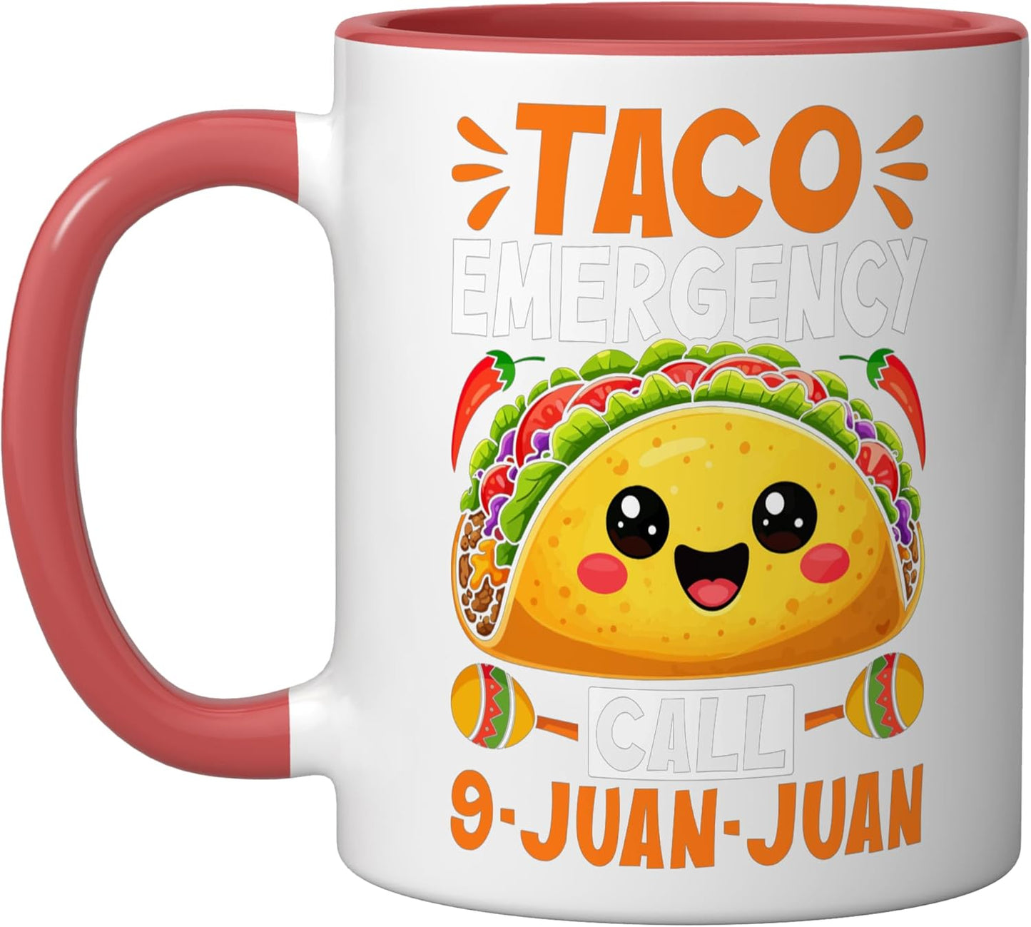 Taza Cerámica Cinco de Mayo Rojo/Blanco