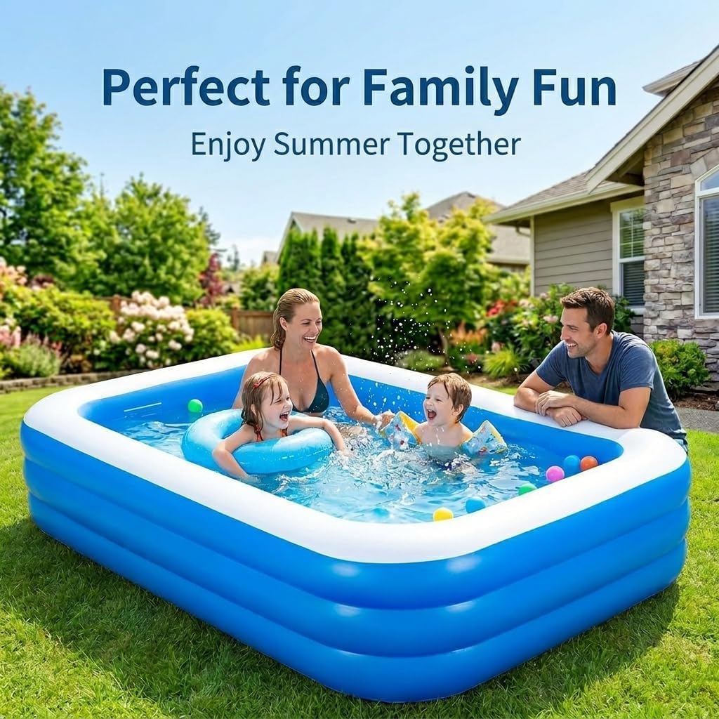 Piscina inflable 71x51x24pulg para fiestas al aire libre