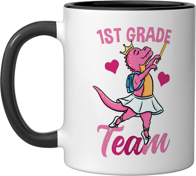 Taza cerámica para niña ballet regreso a clases negro/blanco
