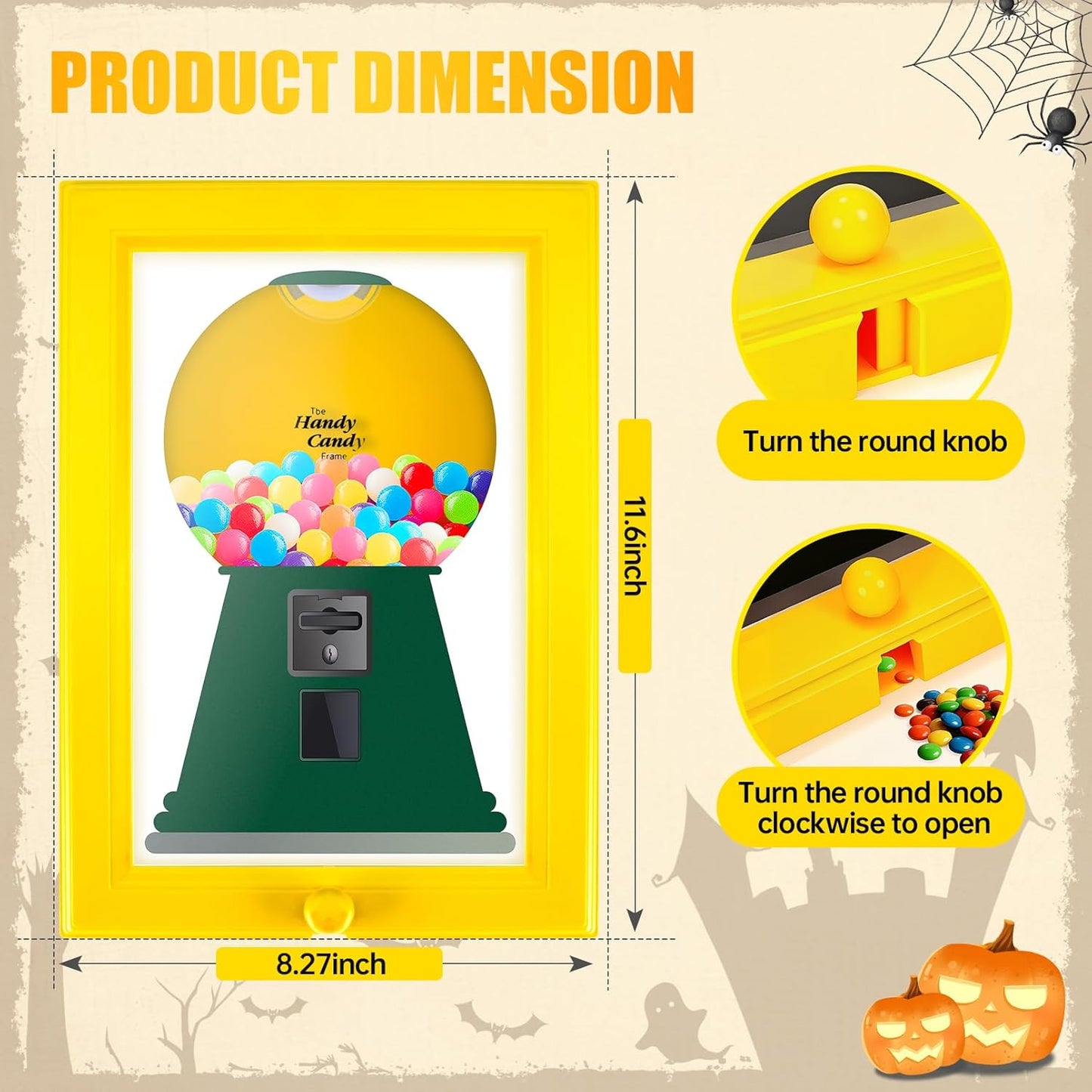 Dispensador dulces colgar en pared práctico