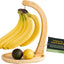 Soporte plátano bambú bandeja frutas 12.9pulg encimera cocina