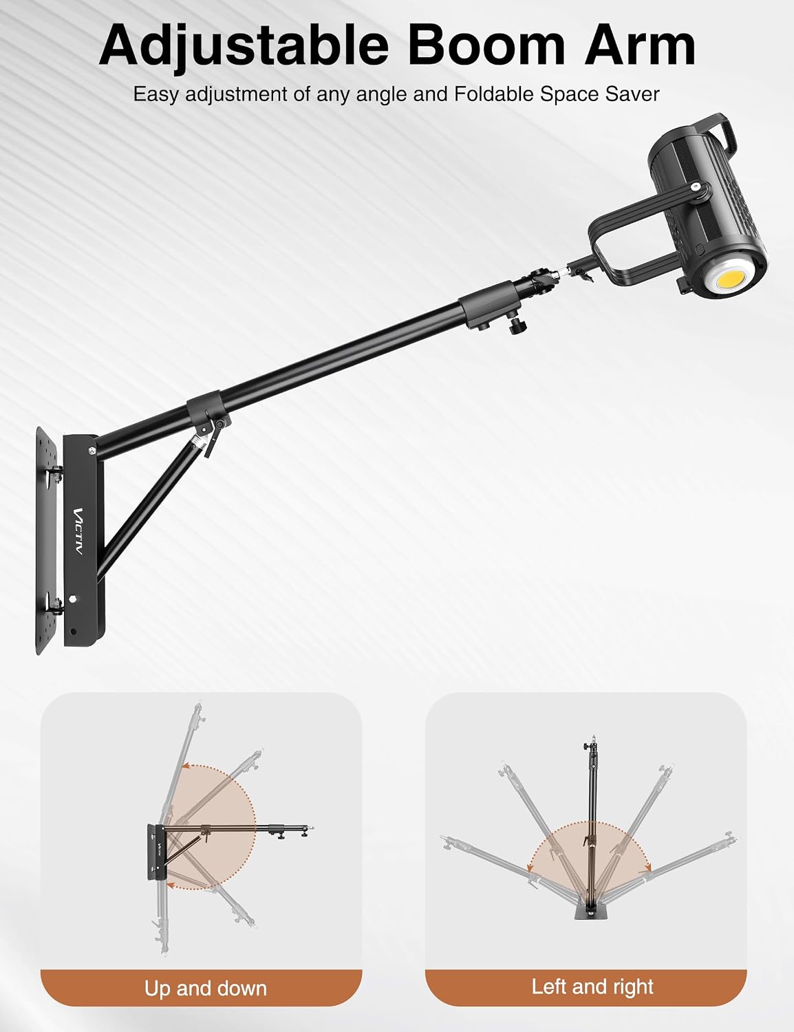 Soporte pared luz anillo ajustable estudio fotográfico