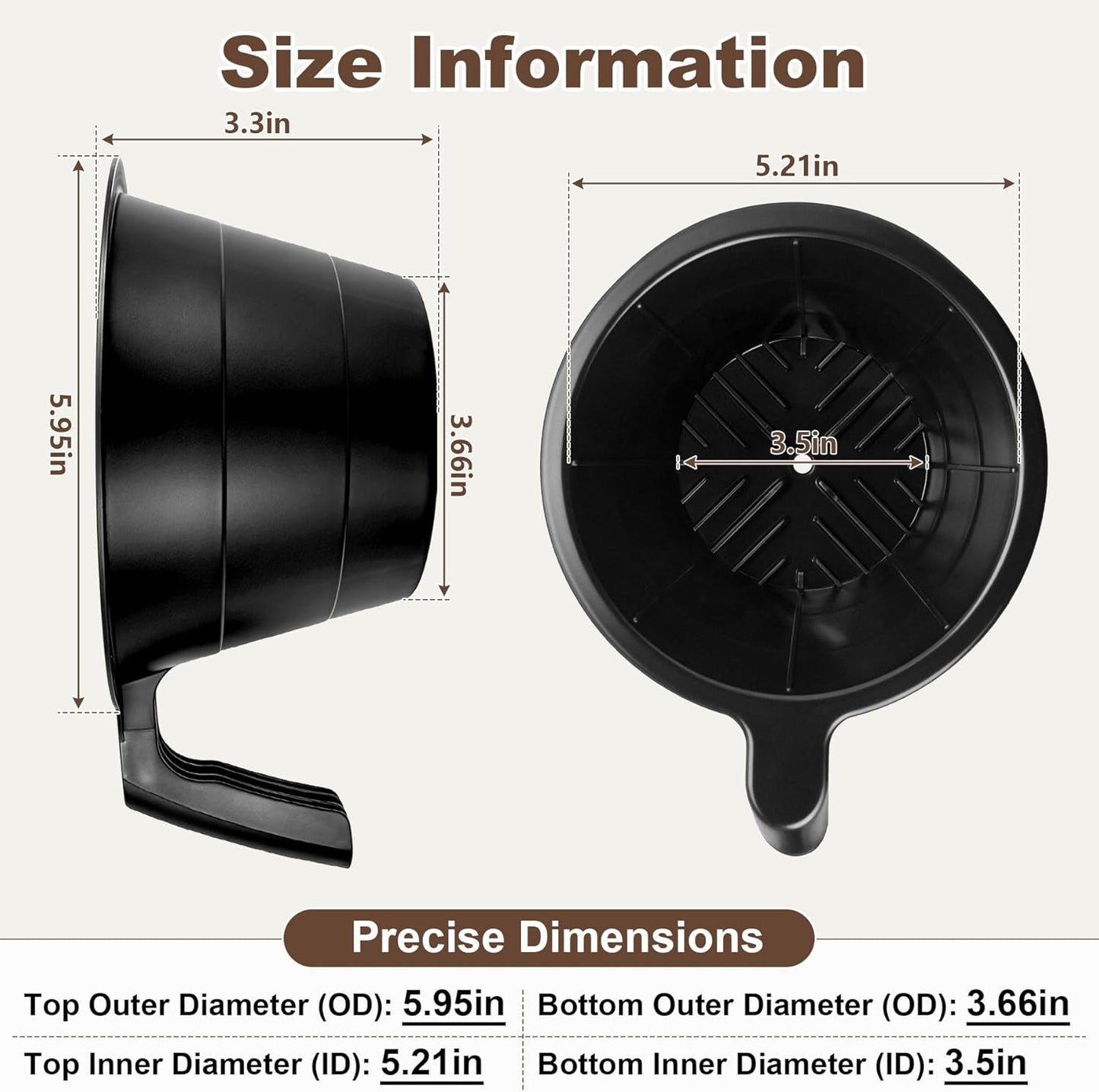 Cesta de embudo de café para Bunn BX, BT, BTX, GR y Velocity