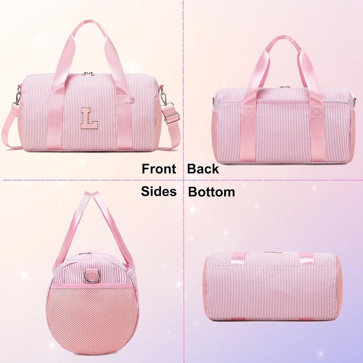 Bolsa baile personalizada con inicial para niñas y adolescentes
