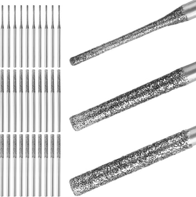 Set 30 Brocas Diamante Grano 150 1/2pulg Vidrio Cerámica Joyas