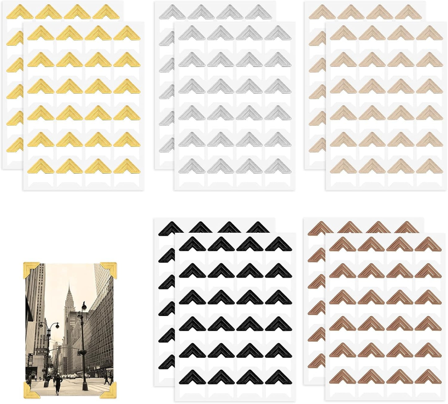 240 Esquinas Fotos Autoadhesivas para Álbumes 10 Hojas