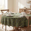 Mantel redondo a cuadros de búfalo 55 x 55 pulgadas decoración de mesa de granja