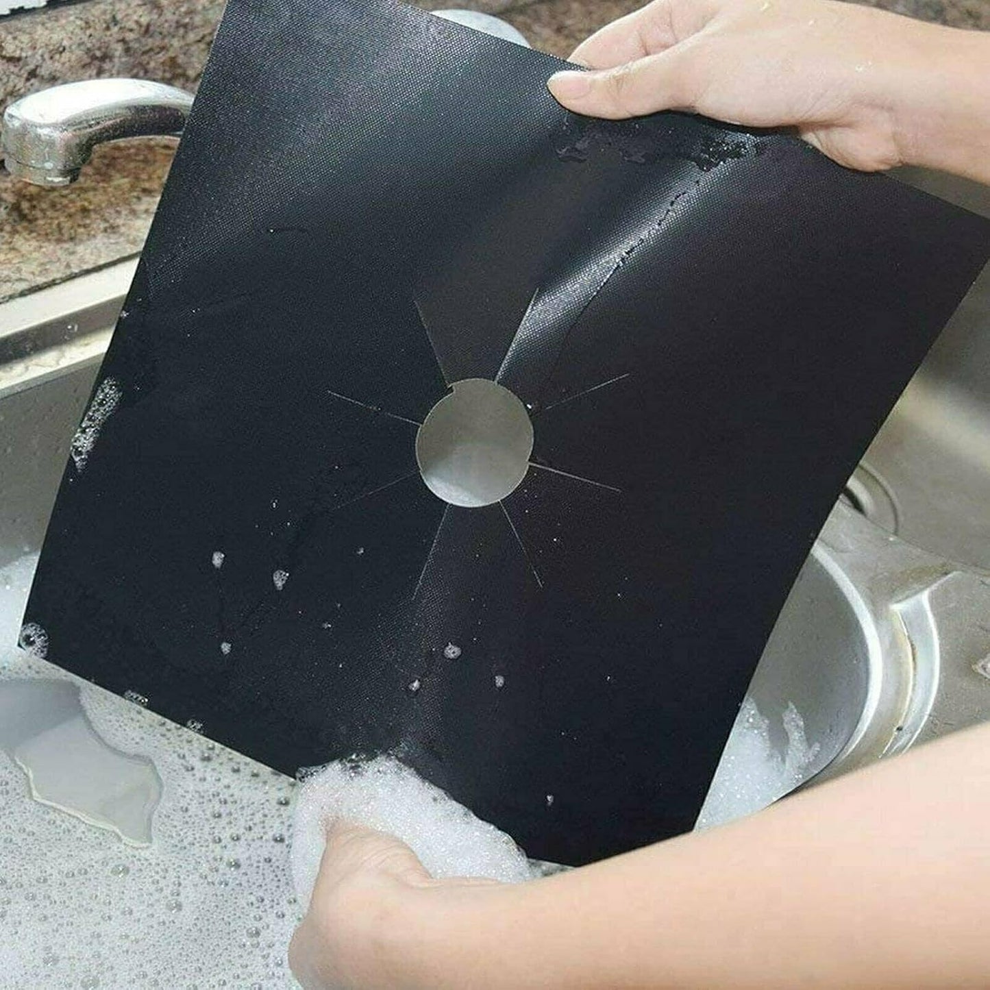 8 Cubiertas quemadores gas antiadherentes resist. calor 500°F