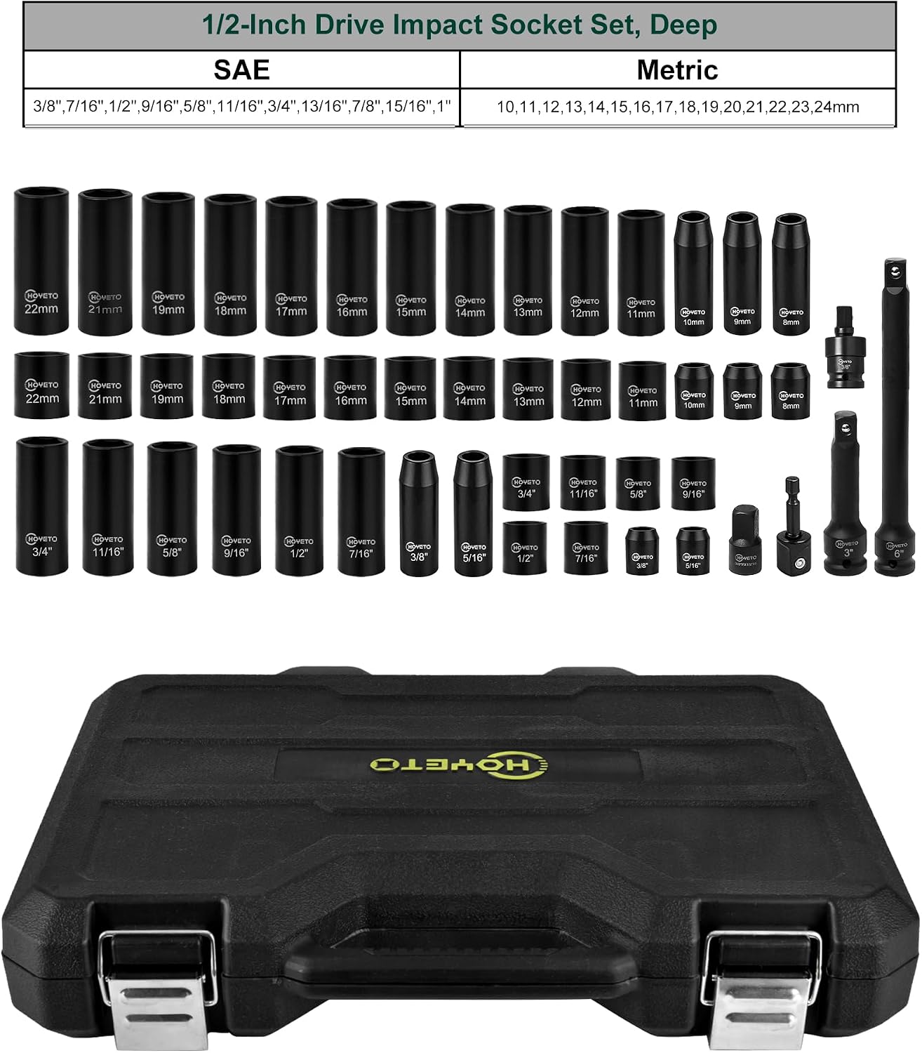Juego llaves impacto SS-D38-49PC