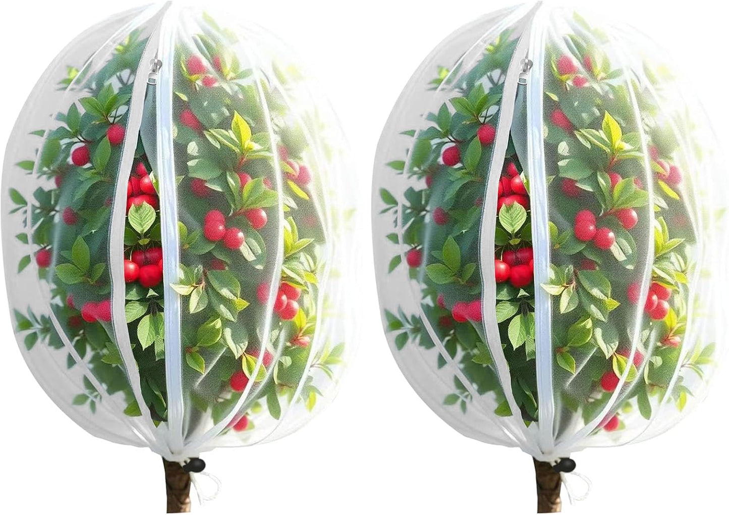 2 Redes para árboles frutales con cremallera 3.3x4.6pies