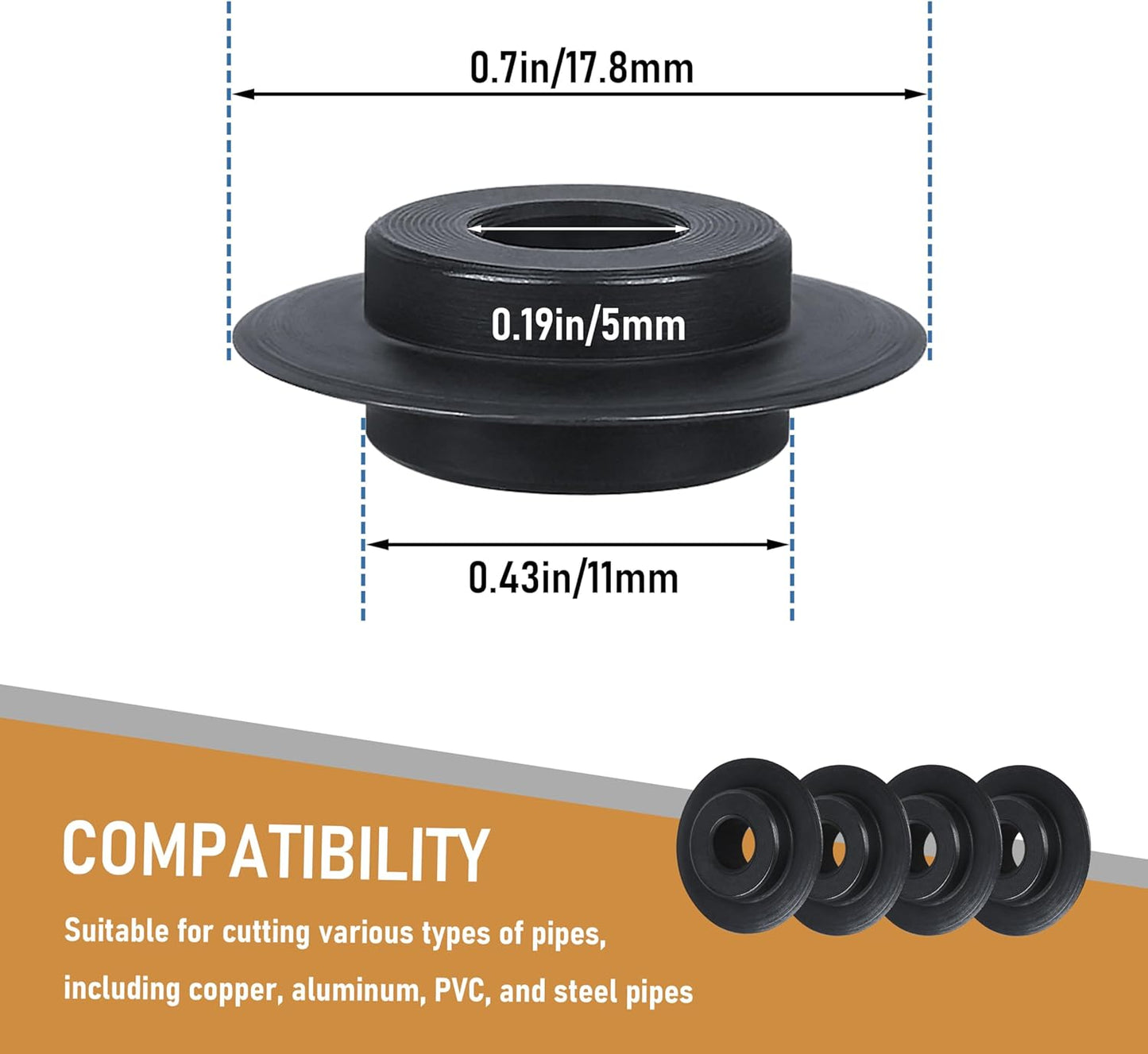 Rueda repuesto cortador tubos Ridgid 10-20 pulg