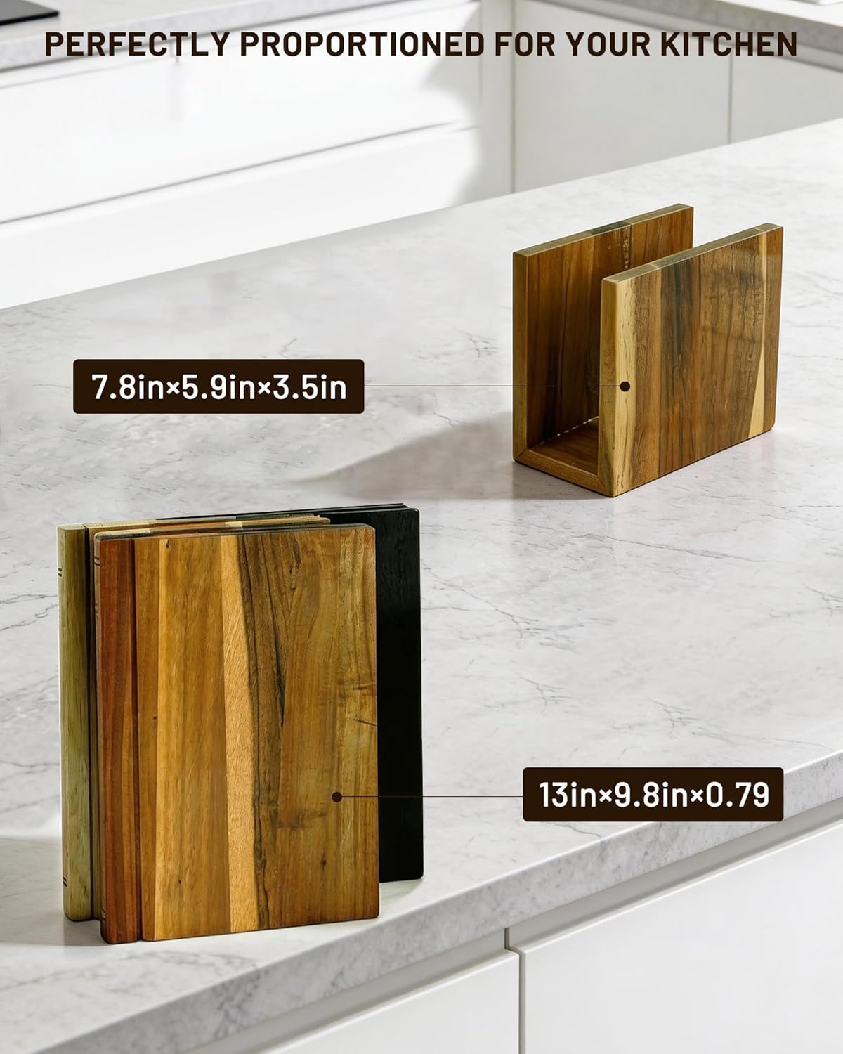 Set 3 Pzas Tabla Cortar Madera Acacia
