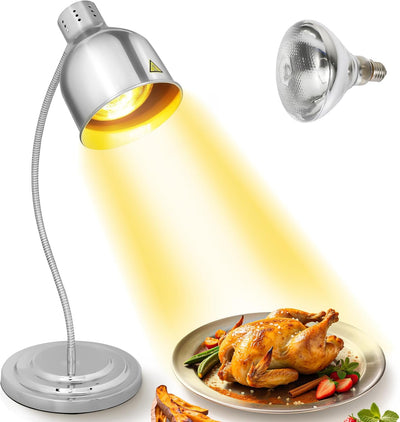 Lámpara calor doble cabezal 500W negro y 250W