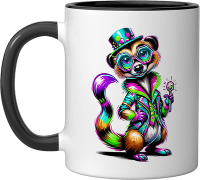 Taza cerámica meerkat retro amante de meerkats estilo kitsch