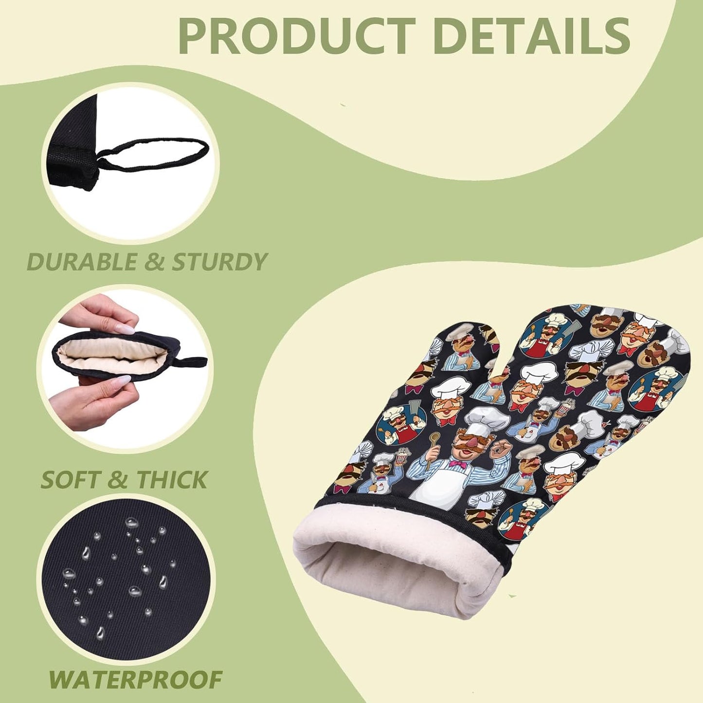 Guantes de cocina suecos divertidos para chef, regalo de cocina Bork