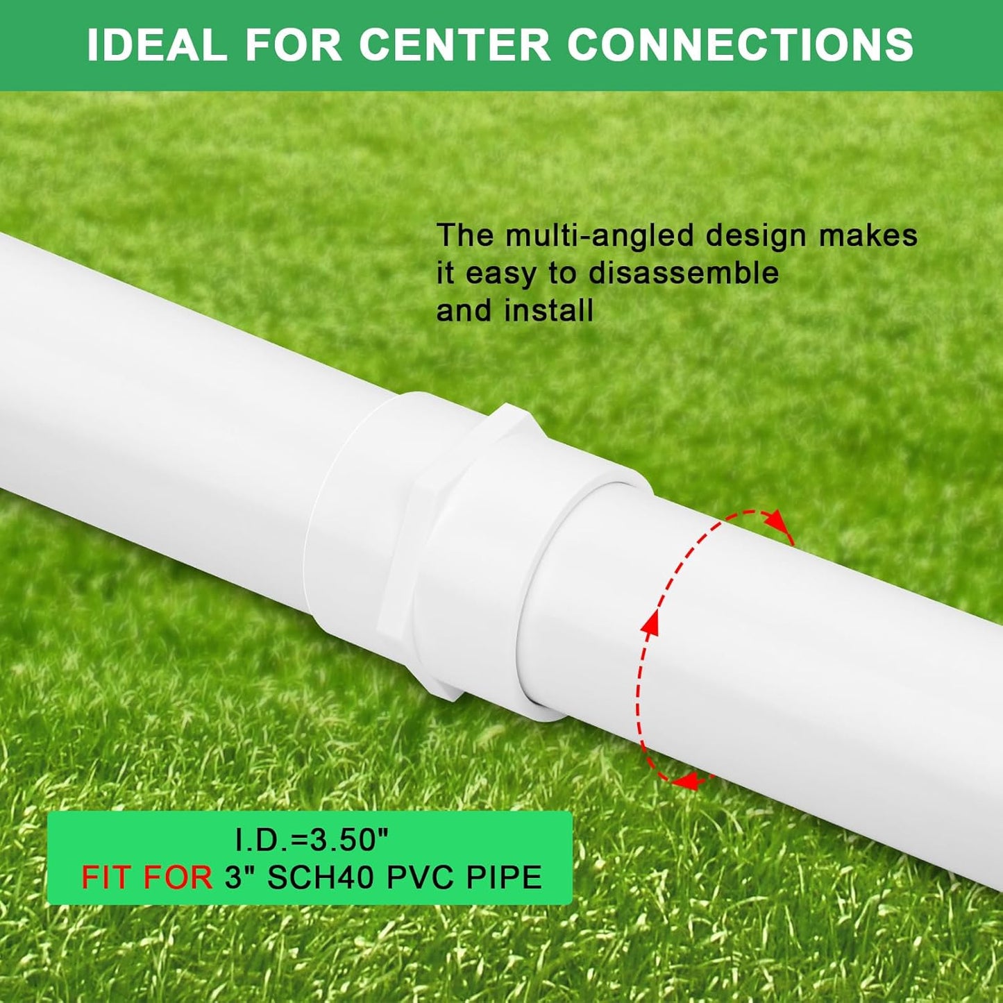 Pack 2 Adaptadores Rosca Hembra 3pulg PVC Sch40