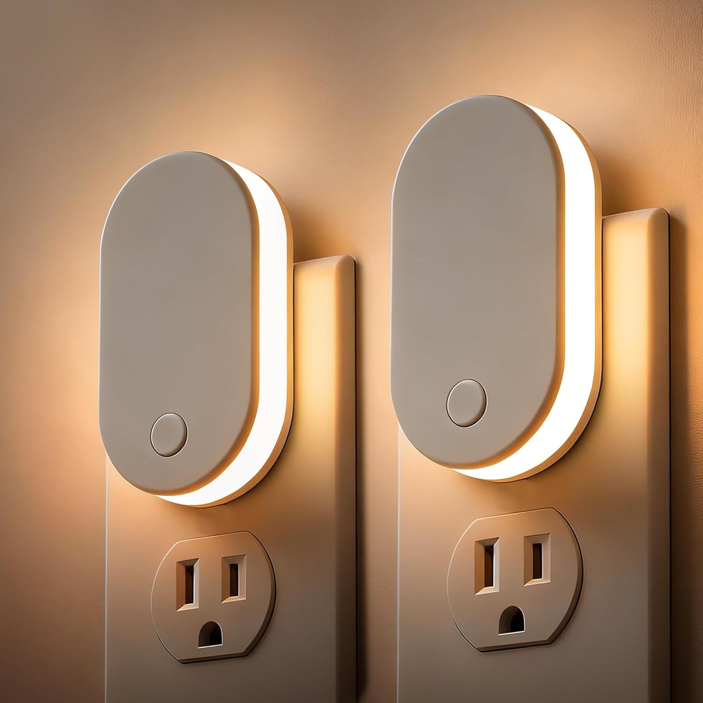 Luces Nocturnas Pared Sensor Amanecer Blanca Suave 3000K Set 2