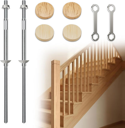 Kit poste 2 pzas anclaje acero 11pulg para escaleras