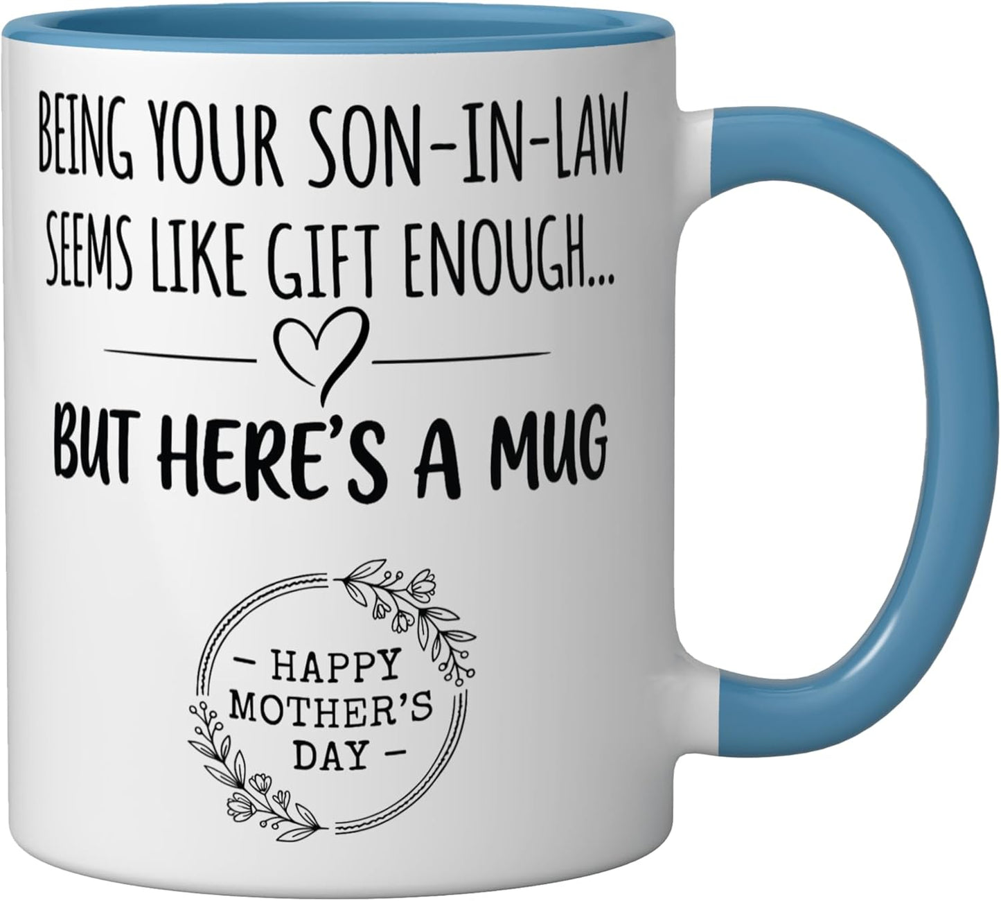 Taza cerámica día madre color azul/blanco