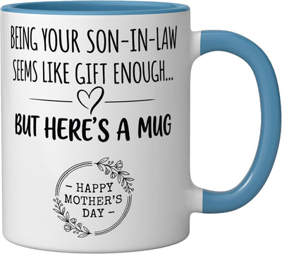 Taza cerámica día madre color azul/blanco