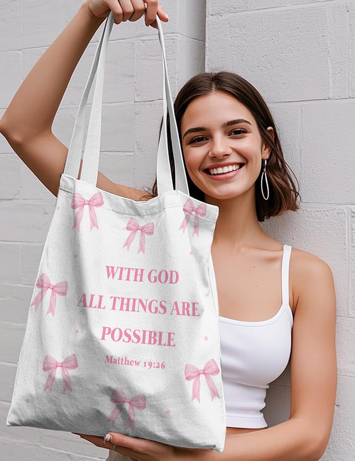 Bolsa compras reutilizable cristiana para mujer