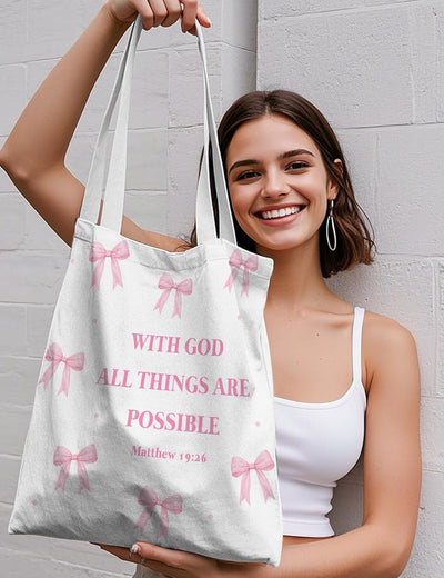 Bolsa compras reutilizable cristiana para mujer