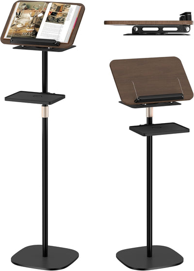 Soporte 2en1 para libros ajustable con clips para lectura
