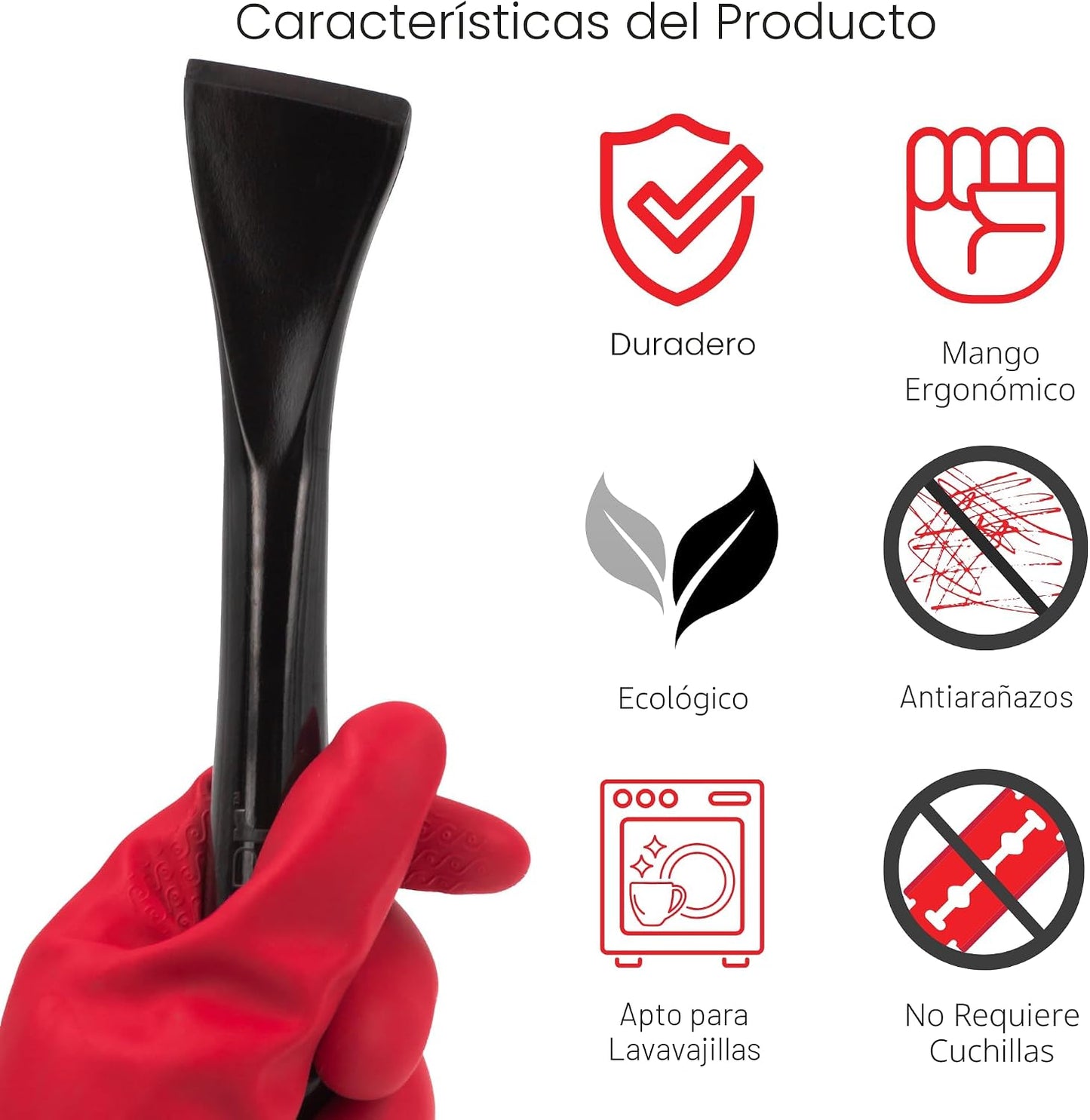 Raspona plástico 2pzas antiarañazos 1.7pulg ergonómico resistente