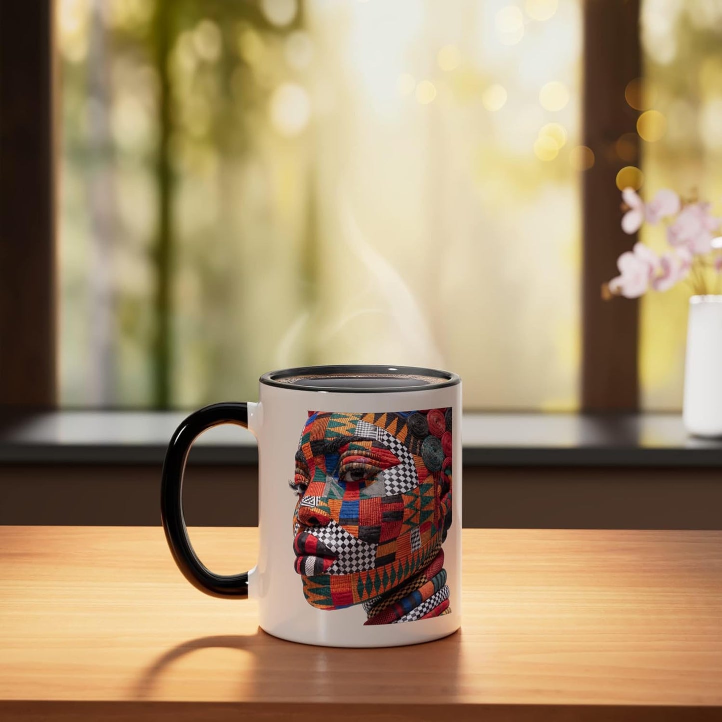 Taza Cerámica para Mujer Negro/Blanco
